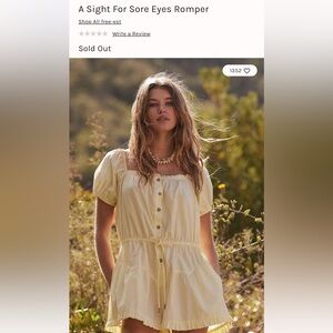 Free People A Sight For Sore Eyes Romper Ivory size small